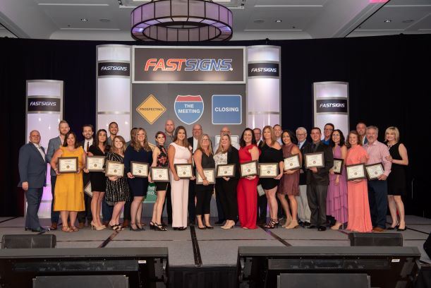 Recipients of the 2019 FASTSIGNS Outside Sales Certification